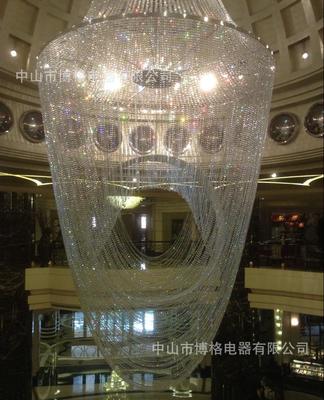 设计师打造星级酒店水晶灯 订制非标工程灯饰与沙盘吊灯解析